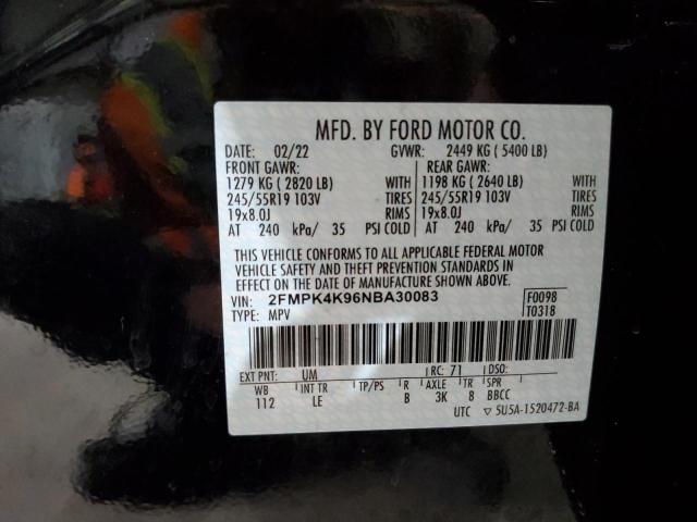 Photo 14 from auction – 2022 FORD EDGE TITAN with VIN 2FMPK4K96NBA30083