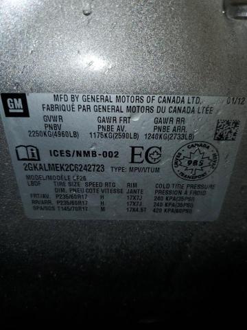Photo 14 from auction – 2012 GMC TERRAIN SL with VIN 2GKALMEK2C6242723
