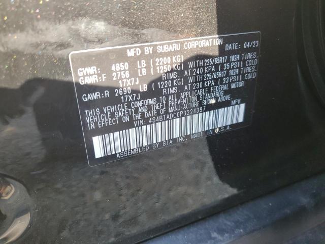 Photo 14 from auction – 2023 SUBARU OUTBACK PR with VIN 4S4BTADC0P3224397