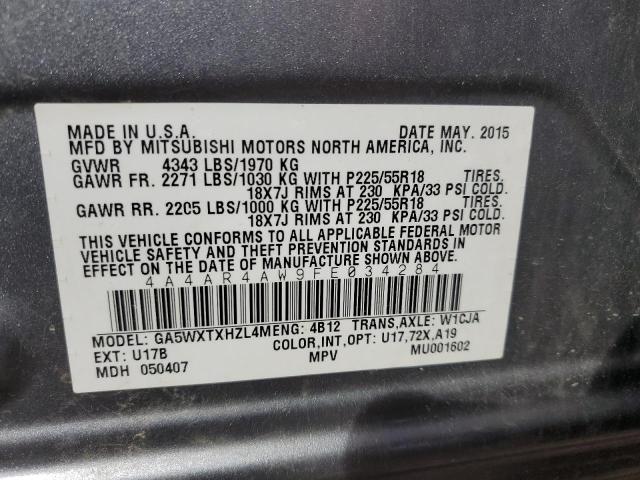 Photo 14 from auction – 2015 MITSUBISHI OUTLANDER with VIN 4A4AR4AW9FE034284