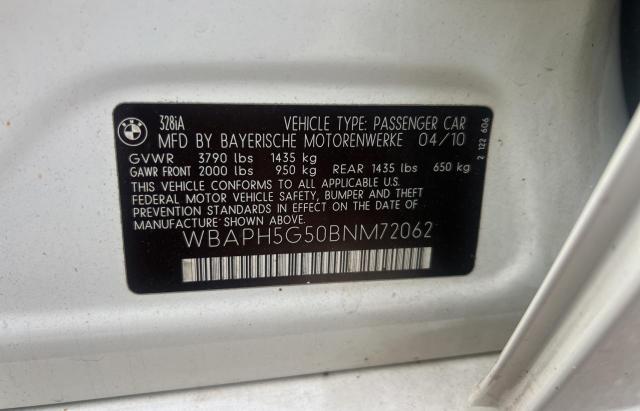Photo 10 from auction – 2011 BMW 328 I SULE with VIN WBAPH5G50BNM72062