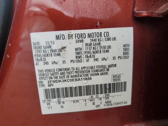 Photo 14 from auction – 2014 FORD EDGE LIMIT with VIN 2FMDK3KC0EBA11859