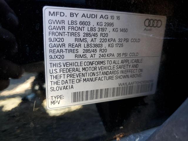 Photo 14 from auction – 2017 AUDI Q7 PREMIUM with VIN WA1LAAF70HD034068