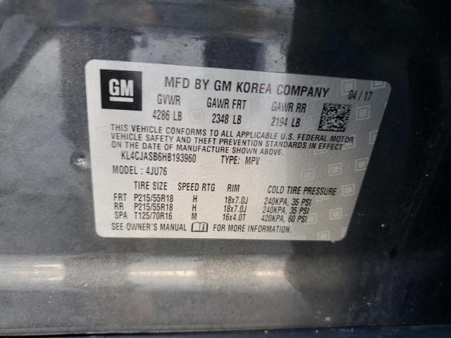 Photo 14 from auction – 2017 BUICK ENCORE PRE with VIN KL4CJASB6HB193960