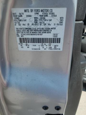 Photo 14 from auction – 2010 FORD ESCAPE XLT with VIN 1FMCU0DG6AKD16187