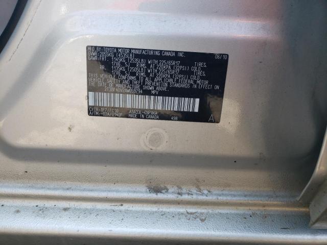Photo 14 from auction – 2010 TOYOTA RAV4 with VIN 2T3BF4DV2AW059794