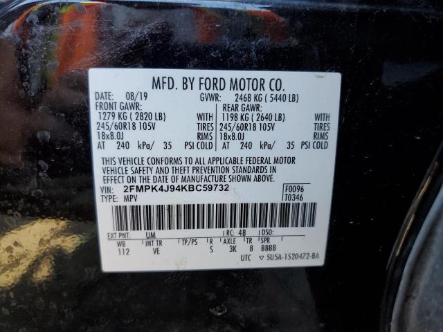 Foto 14 de la subasta – 2019 FORD EDGE SEL con VIN 2FMPK4J94KBC59732
