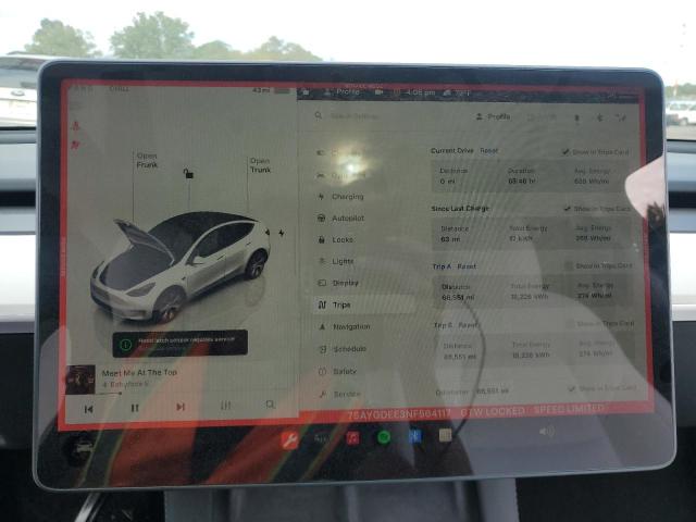 Photo 9 from auction – 2022 TESLA MODEL Y with VIN 7SAYGDEE3NF564117