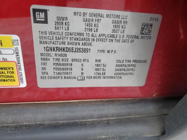 Photo 14 from auction – 2014 CHEVROLET TRAVERSE L with VIN 1GNKRHKD6EJ263891