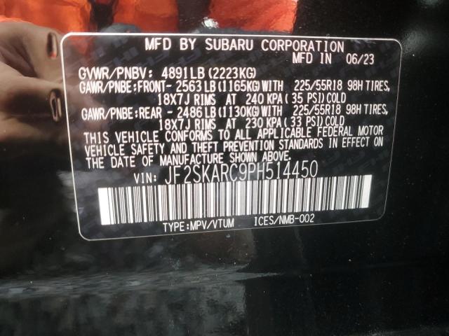 Photo 14 from auction – 2023 SUBARU FORESTER T with VIN JF2SKARC9PH514450