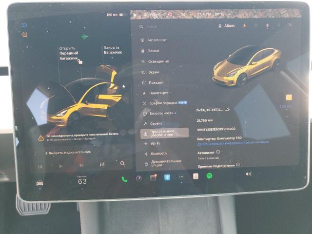 Снимка 9 от търг – 2023 TESLA MODEL 3 с VIN 5YJ3E1EA3PF705022