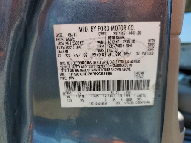 Photo 14 from auction – 2011 FORD ESCAPE XLT with VIN 1FMCU0D78BKC63865