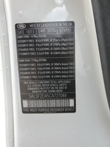 Photo 14 from auction – 2012 LAND ROVER RANGE ROVE with VIN SALSF2D45CA727044