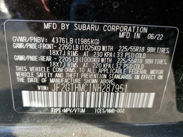 Photo 14 from auction – 2022 SUBARU CROSSTREK with VIN JF2GTHMC1NH287951