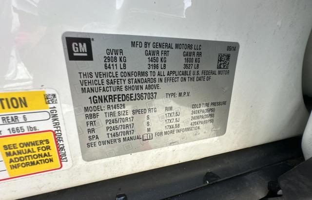 Photo 10 from auction – 2014 CHEVROLET TRAVERSE L with VIN 1GNKRFED6EJ367037