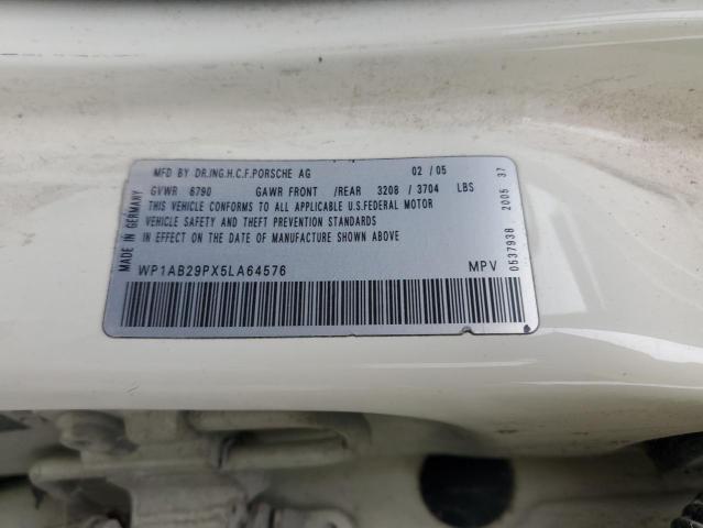 Photo 14 from auction – 2005 PORSCHE CAYENNE S with VIN WP1AB29PX5LA64576