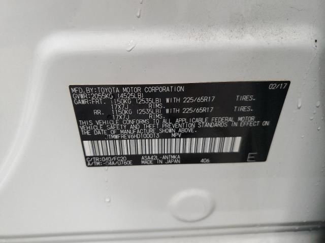 Photo 14 from auction – 2017 TOYOTA RAV4 XLE with VIN JTMWFREV6HD100013
