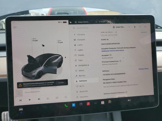 Photo 9 from auction – 2023 TESLA MODEL 3 with VIN 5YJ3E1ECXPF551135