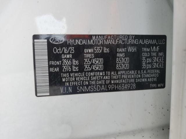 Photo 14 from auction – 2023 HYUNDAI SANTA FE C with VIN 5NMS5DAL9PH634928