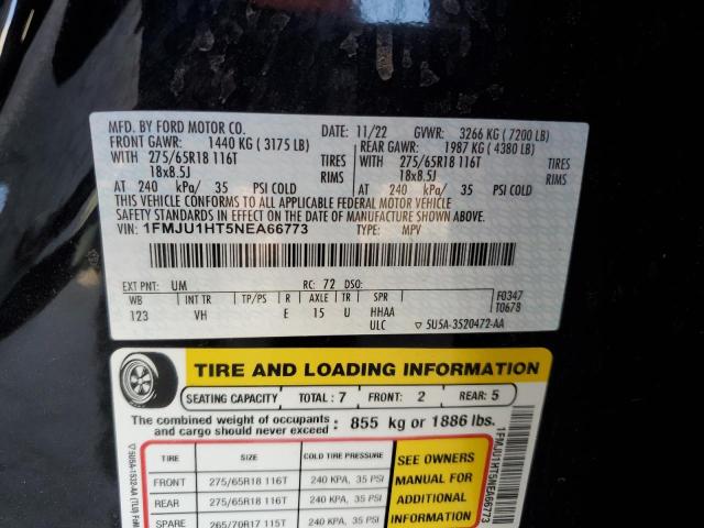 Photo 14 from auction – 2022 FORD EXPEDITION with VIN 1FMJU1HT5NEA66773