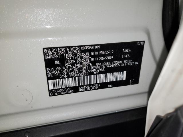 Photo 14 from auction – 2019 TOYOTA RAV4 LIMIT with VIN JTMN1RFV3KD002072