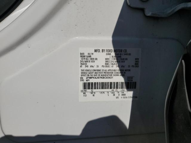 Photo 14 from auction – 2019 FORD EDGE SEL with VIN 2FMPK4J97KBC03431