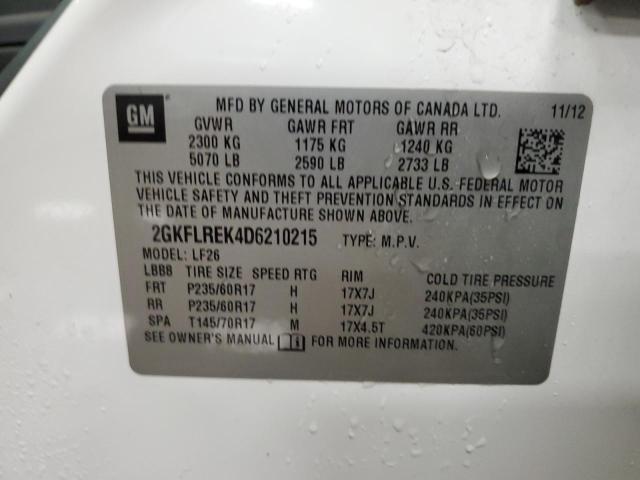 Photo 14 from auction – 2013 GMC TERRAIN SL with VIN 2GKFLREK4D6210215