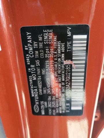Photo 14 from auction – 2016 HYUNDAI TUCSON LIM with VIN KM8J33A27GU218531