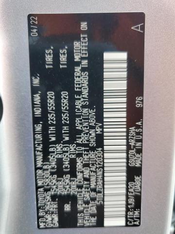 Photo 14 from auction – 2022 TOYOTA HIGHLANDER with VIN 5TDLZRAH4NS120304