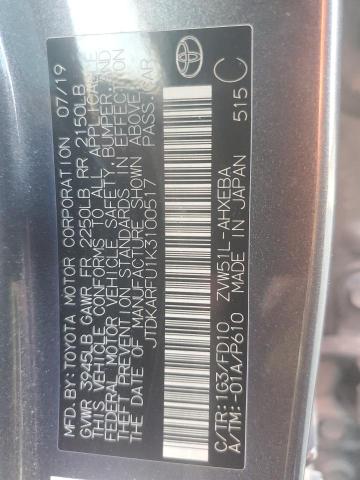 Photo 14 from auction – 2019 TOYOTA PRIUS with VIN JTDKARFU1K3100517