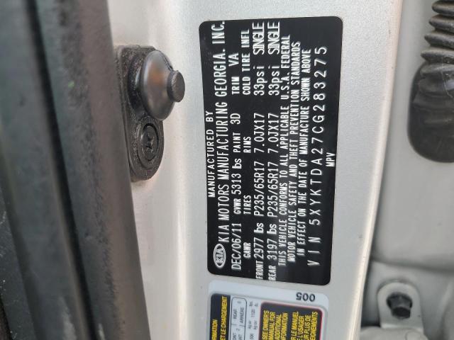 Photo 14 from auction – 2012 KIA SORENTO BA with VIN 5XYKTDA27CG283275