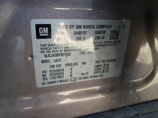 Photo 14 from auction – 2015 BUICK ENCORE with VIN KL4CJASB8FB079343