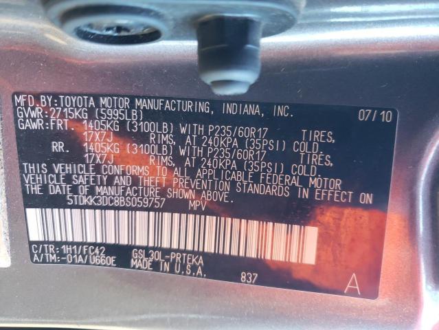 Photo 14 from auction – 2011 TOYOTA SIENNA LE with VIN 5TDKK3DC8BS059757