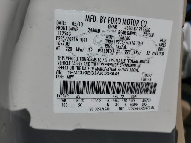 صورة رقم 14 من المزاد - 2010 FORD ESCAPE LIM مع VIN 1FMCU9EG3AKD06641