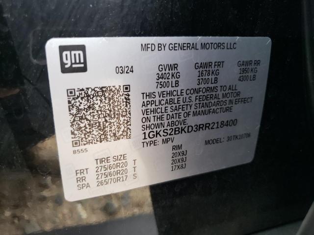 Photo 14 from auction – 2024 GMC YUKON SLT with VIN 1GKS2BKD3RR218400