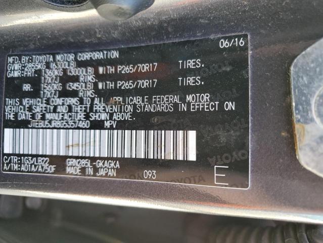 Photo 14 from auction – 2016 TOYOTA 4RUNNER SR with VIN JTEBU5JR8G5357460