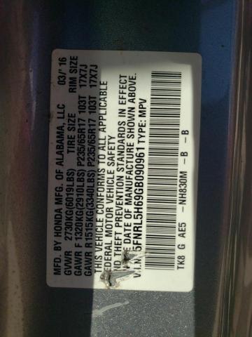 Photo 14 from auction – 2016 HONDA ODYSSEY EX with VIN 5FNRL5H69GB090961