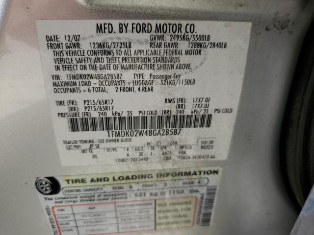 Photo 14 from auction – 2008 FORD TAURUS X S with VIN 1FMDK02W48GA28587