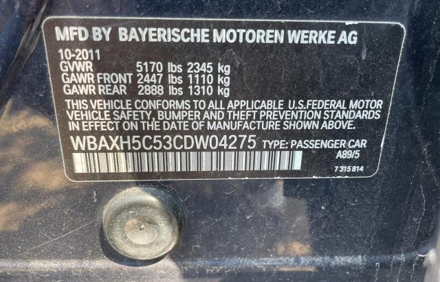 Photo 10 from auction – 2012 BMW 528 XI with VIN WBAXH5C53CDW04275