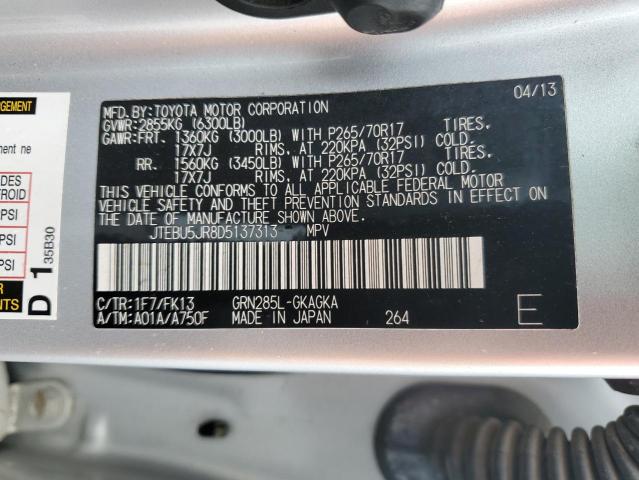 Photo 14 from auction – 2013 TOYOTA 4RUNNER SR with VIN JTEBU5JR8D5137313