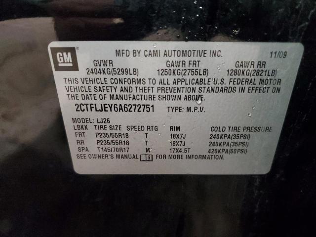 Photo 14 from auction – 2010 GMC TERRAIN SL with VIN 2CTFLJEY6A6272751