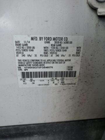 Photo 14 from auction – 2015 FORD EXPLORER S with VIN 1FM5K8GT0FGB48076