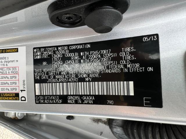 Photo 10 from auction – 2013 TOYOTA 4RUNNER SR with VIN JTEBU5JR9D5140592
