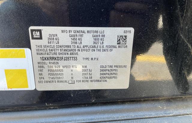 Photo 10 from auction – 2015 GMC ACADIA SLT with VIN 1GKKRRKD3FJ287733