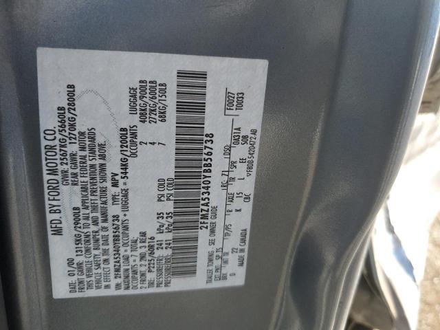Photo 14 from auction – 2000 FORD WINDSTAR S with VIN 2FMZA5340YBB56738