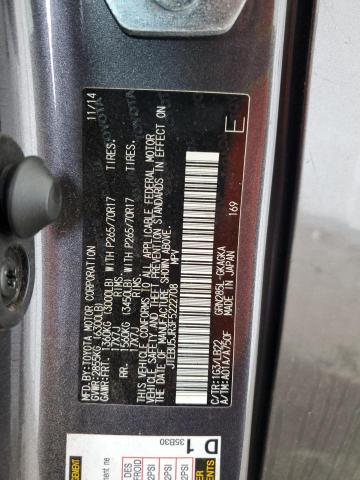 Photo 14 from auction – 2015 TOYOTA 4RUNNER SR with VIN JTEBU5JR3F5222708