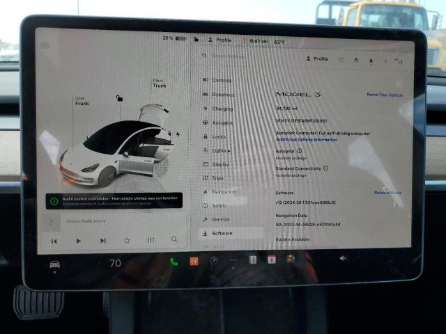 Photo 9 from auction – 2022 TESLA MODEL 3 with VIN 5YJ3E1EA6NF331051