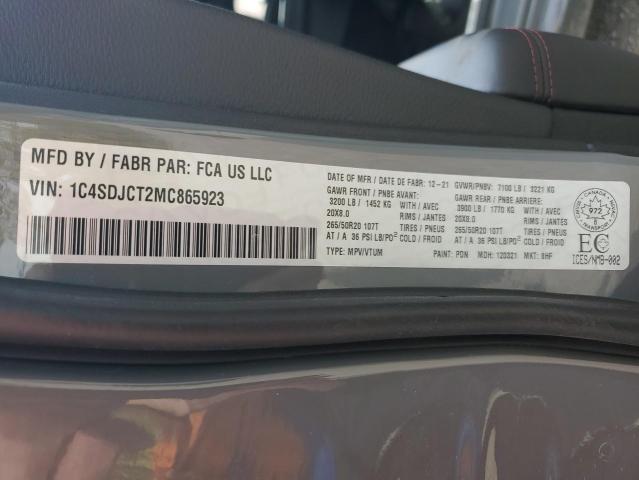 Photo 14 from auction – 2021 DODGE DURANGO R/ with VIN 1C4SDJCT2MC865923