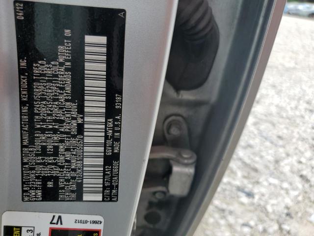 Photo 14 from auction – 2012 TOYOTA VENZA LE with VIN 4T3ZK3BB1CU050570