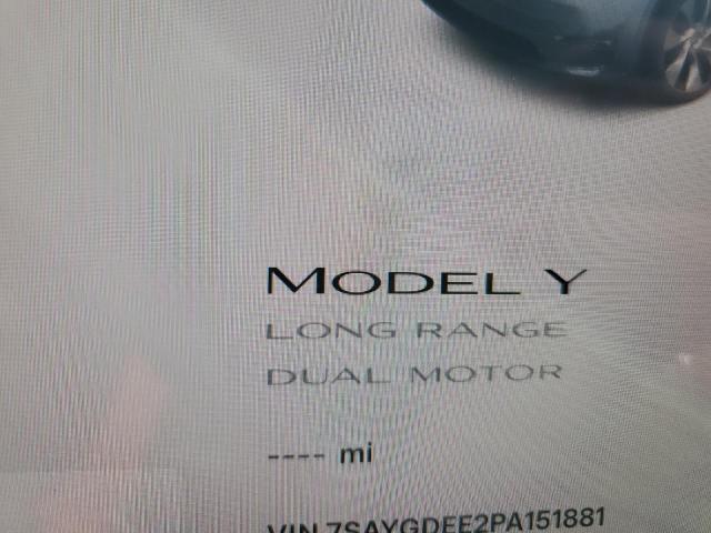 Photo 9 from auction – 2023 TESLA MODEL Y with VIN 7SAYGDEE2PA151881